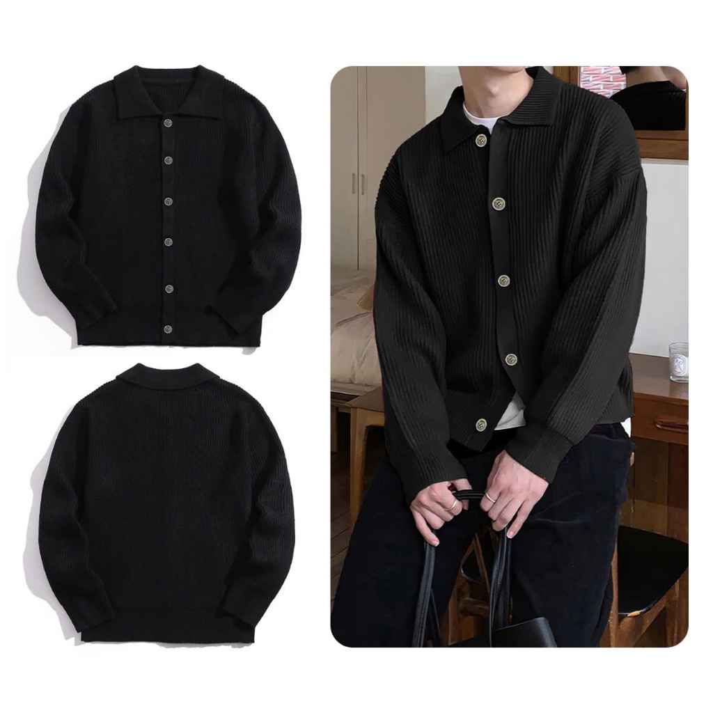 Áo Khoác Len Cardigan Len Lông Thỏ Nam Nữ Màu Trơn Cao Cấp Dáng Rộng HALLEY N30