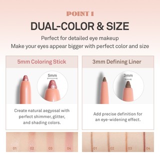 Kẻ mắt 2 đầu đa năng hince New Depth Dual Color Stick 0.8g