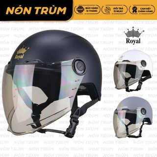 Mũ bảo hiểm xe máy nửa đầu Royal M555 có kính, nón freesize cho nam và nữ đi xe máy