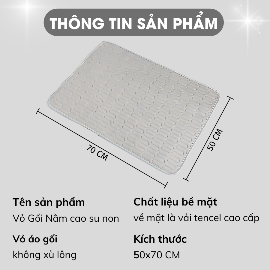 Vỏ Gối Nằm Cao Su Non Tencel 50x70cm: Mát Lạnh Mùa Hè, Ngủ Ngon Sảng Khoái