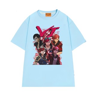 Áo Thun NGỐ TEE League Of Legends Nhân Vật Arcane Vi Form Unisex Chất Vải Cotton Thoáng Mát