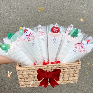 Hoa Noel Gấu Bông Giáng Sinh Cute Set Quà Tặng Người Yêu Bạn Thân Timo QT32