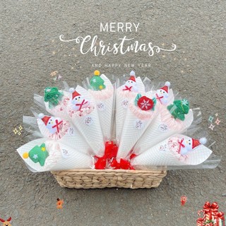 Hoa Noel Gấu Bông Giáng Sinh Cute Set Quà Tặng Người Yêu Bạn Thân Timo QT32