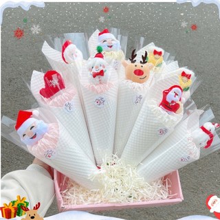 Hoa Noel Gấu Bông Giáng Sinh Cute Set Quà Tặng Người Yêu Bạn Thân Timo QT32