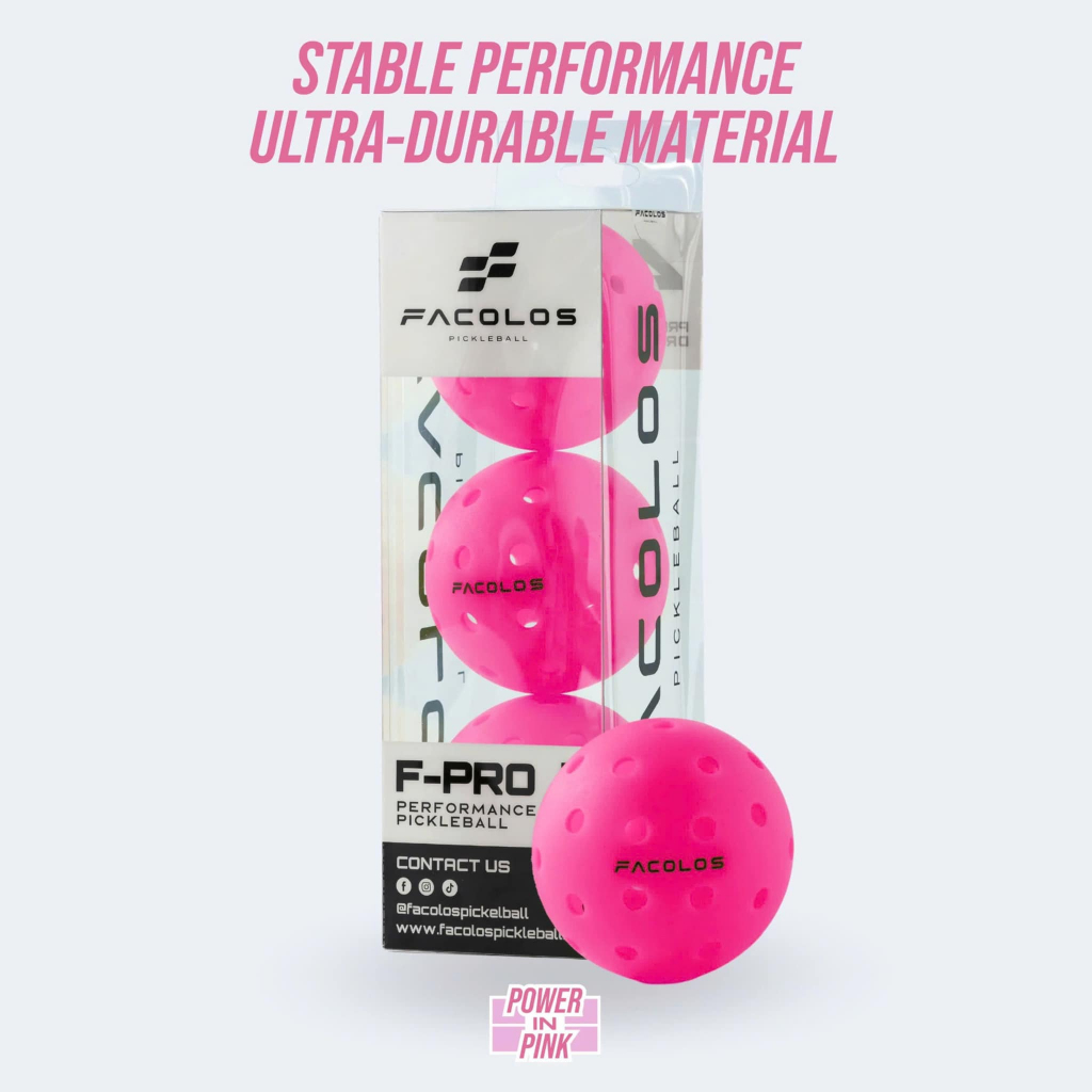 ✅ [Ship Hoả Tốc] Bóng Pickleball Facolos chính hãng - F-Pro Performance (USAPA) 40 lỗ với đường kính 76mm