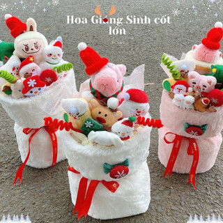Bó Hoa Noel Gấu Bông Cute Set Quà Tặng Giáng Sinh Người Yêu Bạn Thân Timo QT80-QT81