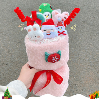 Bó Hoa Noel Gấu Bông Cute Set Quà Tặng Giáng Sinh Người Yêu Bạn Thân Timo QT80-QT81