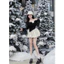 Set đồ nữ, bộ thu đông nữ áo trễ vai ren đính hoa phối chân váy dáng bí 3 màu noel Fizano HCOM3644