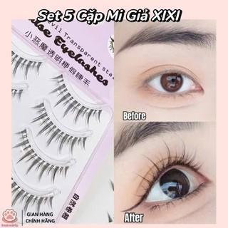 [XIXI] Set Lông Mi Giả XIXI Tặng Kèm Keo Và Nhíp XIXI Tự Nhiên Mềm Mại Cosmetic