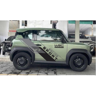 Tem 2 bên Sườn Xe Ô tô VF3, Team Decal Oto-Tem 2 bên sườn Cực Chất, Hàng 3 Lớp Chất Lượng Cao ,Team Decal