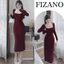 Set váy nữ, đầm nữ váy 2 dây body mix cardigan dáng ngắn chât len lông thỏ màu đỏ noel siêu hot Fizano HCOM3648