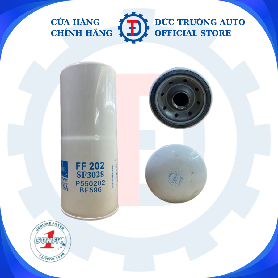 Lọc dầu FF202 động cơ CUMMINS Lỗ 30 ly ron ngoài có nòng Sunfil 1 ...