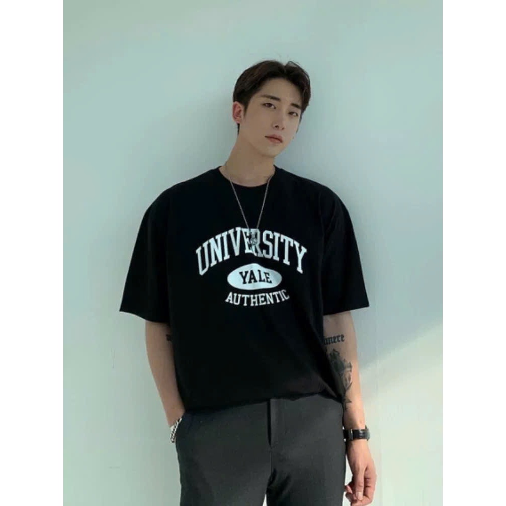 Áo thun Stee Cổ tròn UNIVERSITY YALE Localbrand ICVCVNI Unisex Menwear