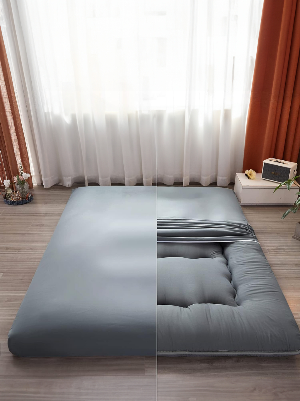Ảnh Áo bọc nệm 2 mặt Goni cotton tici, vỏ bọc nệm topper đủ màu, kích thước 1m x 2m, 1m2 x 2m, 1m4 x 2m, 1m6 x 2m, 1m8 x 2m 1