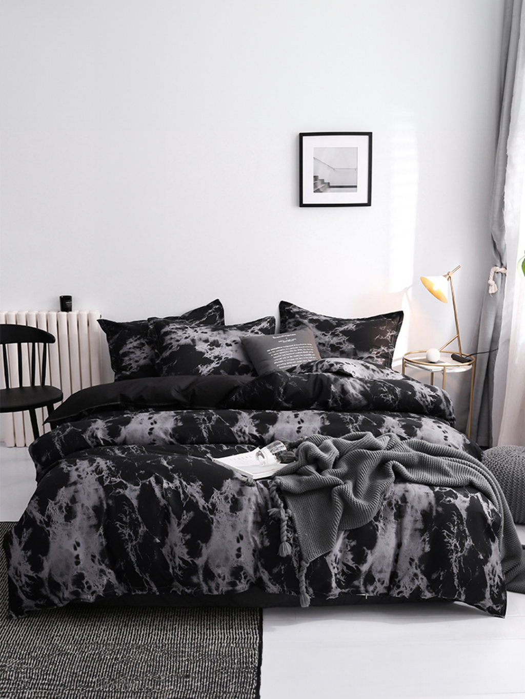 Ảnh Bộ chăn mền ga gối GONI CHILL họa tiết - Ga drap giường bo chun cao 4-25cm kích thước 1m, 1m2 ,1m4, 1m6, 1m8, 2m2 1