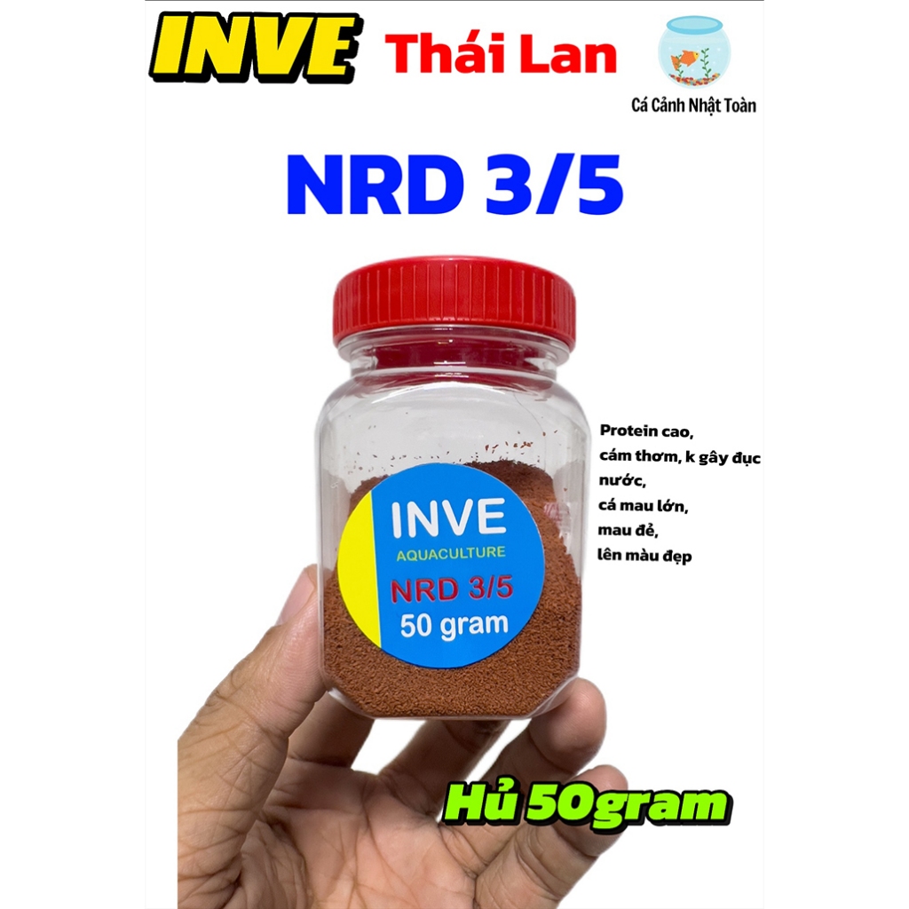 INVE NRD 3/5 Cám Dinh Dưỡng Cao Cấp Cho Cá Thái Lan (500gram)