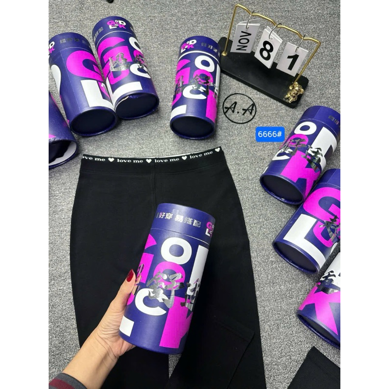 Quần legging lót nỉ 6666#