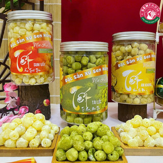 Mứt Hạt Sen ít Đường Với 3 hương vị truyền thống, Trà Xanh Matcha và vị Gừng Senfarm - Mứt Tết - Bánh Tết - Quà Tết