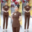TH55 - SÉT ĐỒ BỘ THUN GẤM NHẬT - ÁO CỔ TÀU, QUẦN DÀI ỐNG ÔM