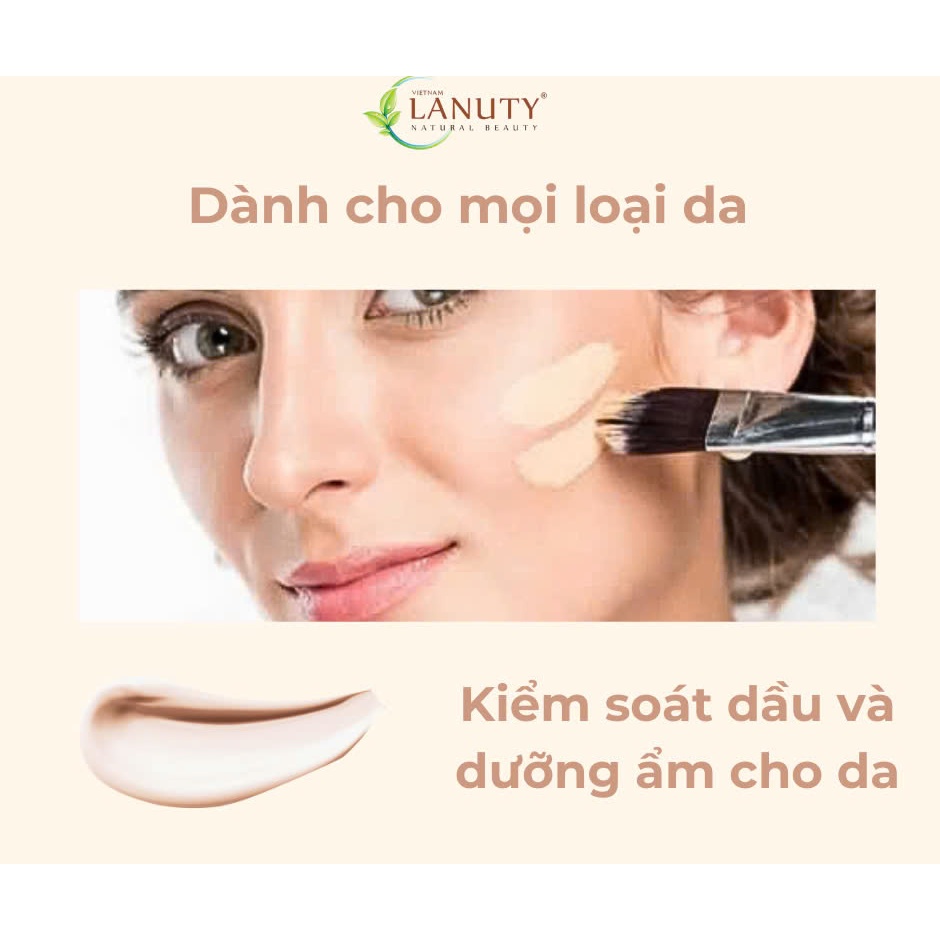 Kem Nền LANUTY Dạng Kem Kiềm Dầu Che Khuyết Điểm Lâu Trôi Đến 24h 30ML - SPF30 PA +++