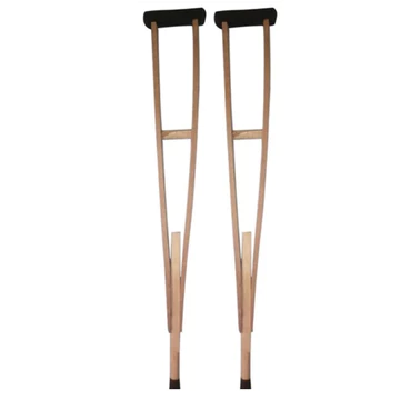 Nạng gỗ - Nạng Chống Nách Gỗ Việt Nam Cao Cấp Có Đệm