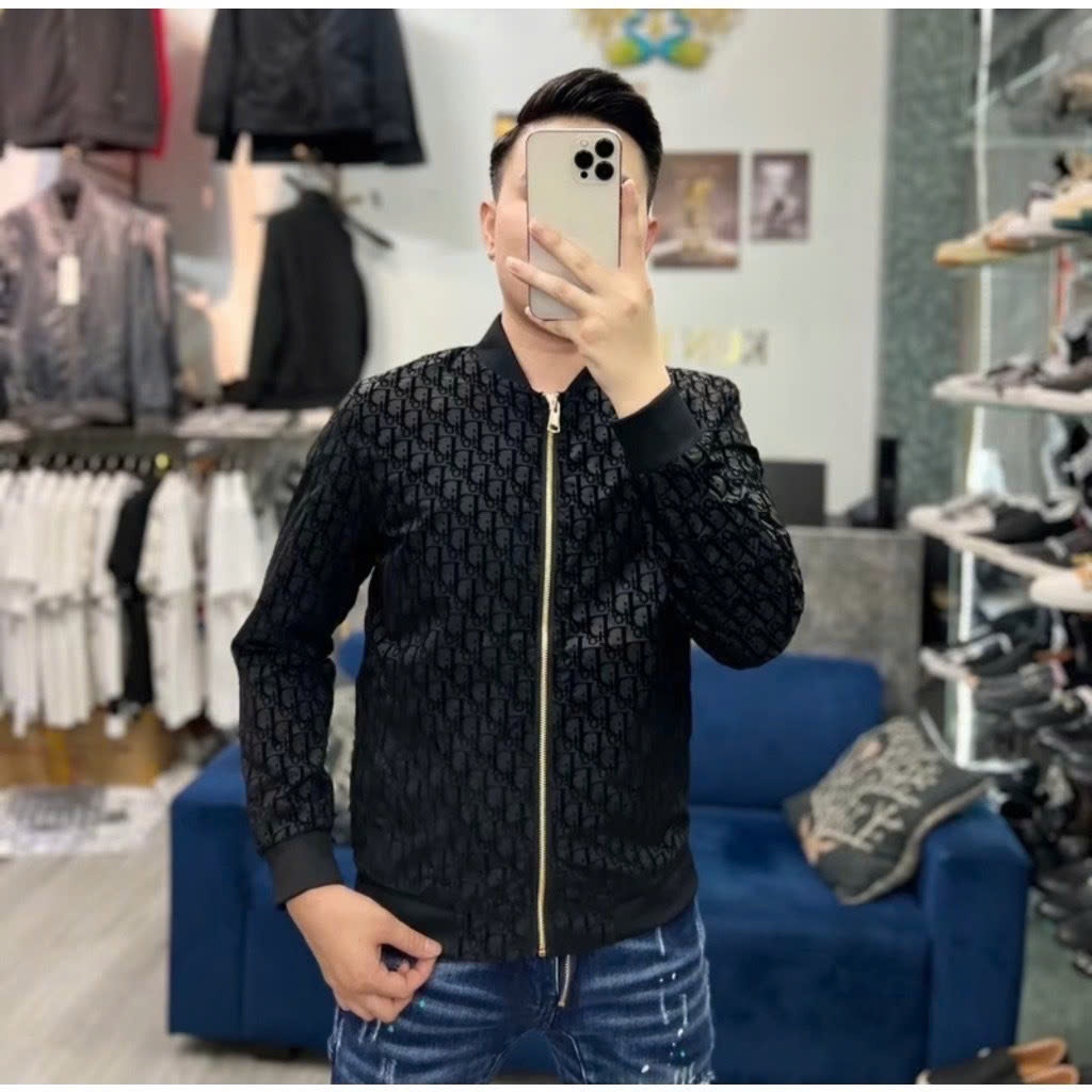 Áo Khoác Bomber Do.ir Họa Tiết Vân Nhung Dập Nổi Hàng QC Siêu Cấp