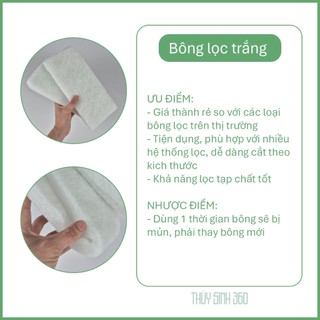 Bông Lọc Trắng - Sử Dụng Cho Hồ Cá Cảnh, Thủy Sinh