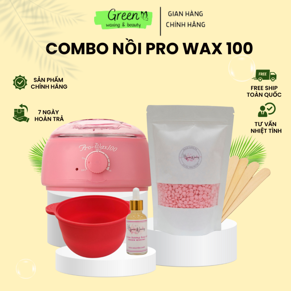 COMBO Nồi Nấu Sáp WAX Lông Pro Wax 100 + Sáp Wax lông cao cấp ...