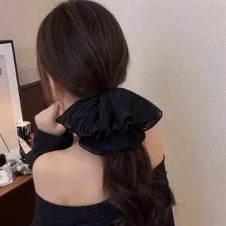Dây Cột Tóc Vải Voan Rũ Cỡ Lớn Retro Hàn Quốc Tiểu Thư Thanh Lịch