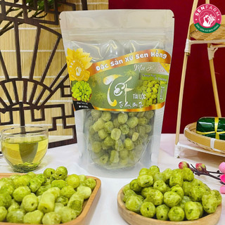 Mứt hạt sen ít đường vị trà xanh matcha Senfarm