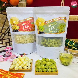 COMBO 2 Loại Mứt Hạt Sen 2 vị (trà xanh + truyền thống) thượng hạng Senfarm - Mứt Tết - Bánh Tết - Quà Tết