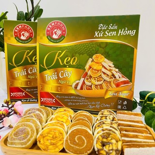 Hộp Kẹo Trái Cây Ngũ vị bao gồm Xoài, Me, Mãng Cầu, Mít, Khóm Senfarm - Đặc Sản Đồng Tháp