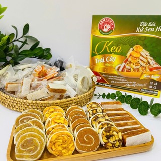 Hộp Kẹo Trái Cây Ngũ vị bao gồm Xoài, Me, Mãng Cầu, Mít, Khóm Senfarm - Đặc Sản Đồng Tháp