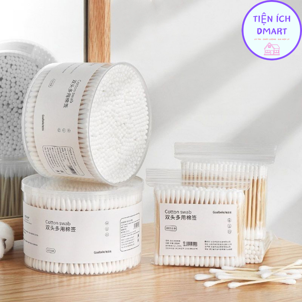 hộp 300 bông ngoáy tai cao cấp, tăm bông ngoáy tai 2 đầu, bông ráy tai ...