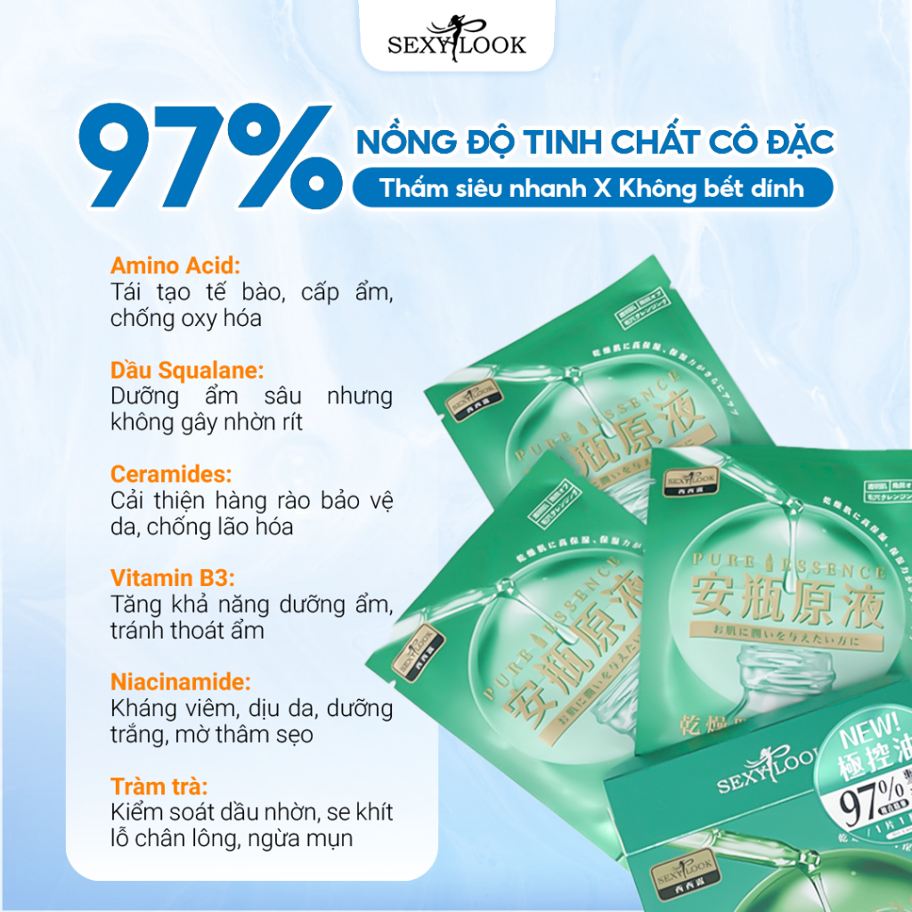 Ảnh Bộ 9 Miếng Mặt Nạ Tràm Trà Chuyên Giành Cho Da Dầu Mụn (5M ĐEN TRÀM + 4M TDXL) 4