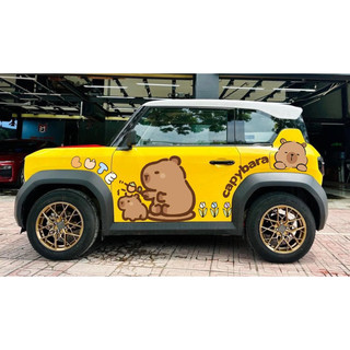 Tem 2 bên Sườn Xe Ô tô VF3 Capybara decal tặng kèm tem nắp bình xăng hoặc tem chữ kí
