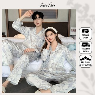 Bộ đồ ngủ đôi mặc nhà dài tay, Pyjama đôi nam nữ mặc mùa hè - Since Then