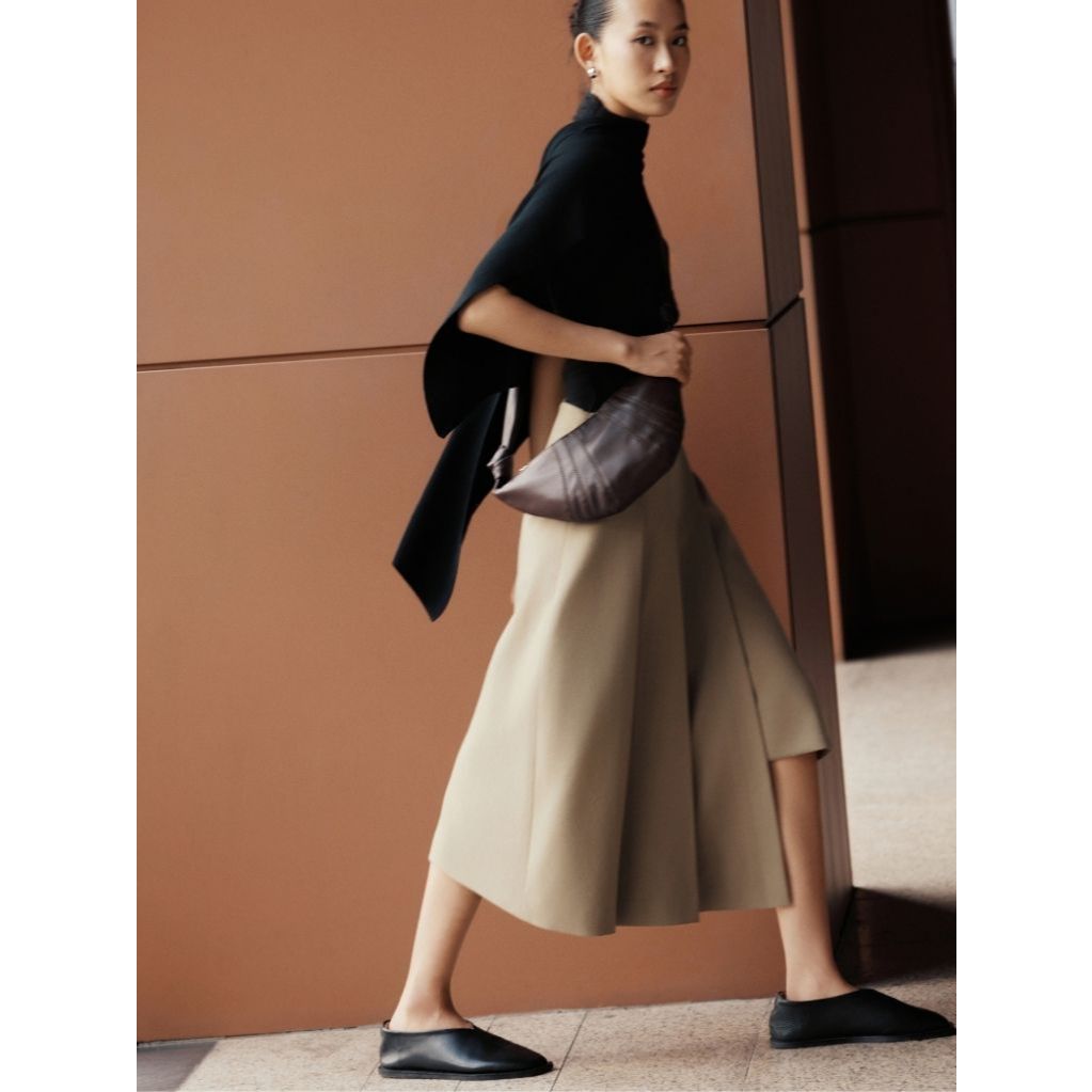 Ảnh COCO SIN - Váy Kaki Nâu Rêu Xếp Ly  - KNIT SEASON 2