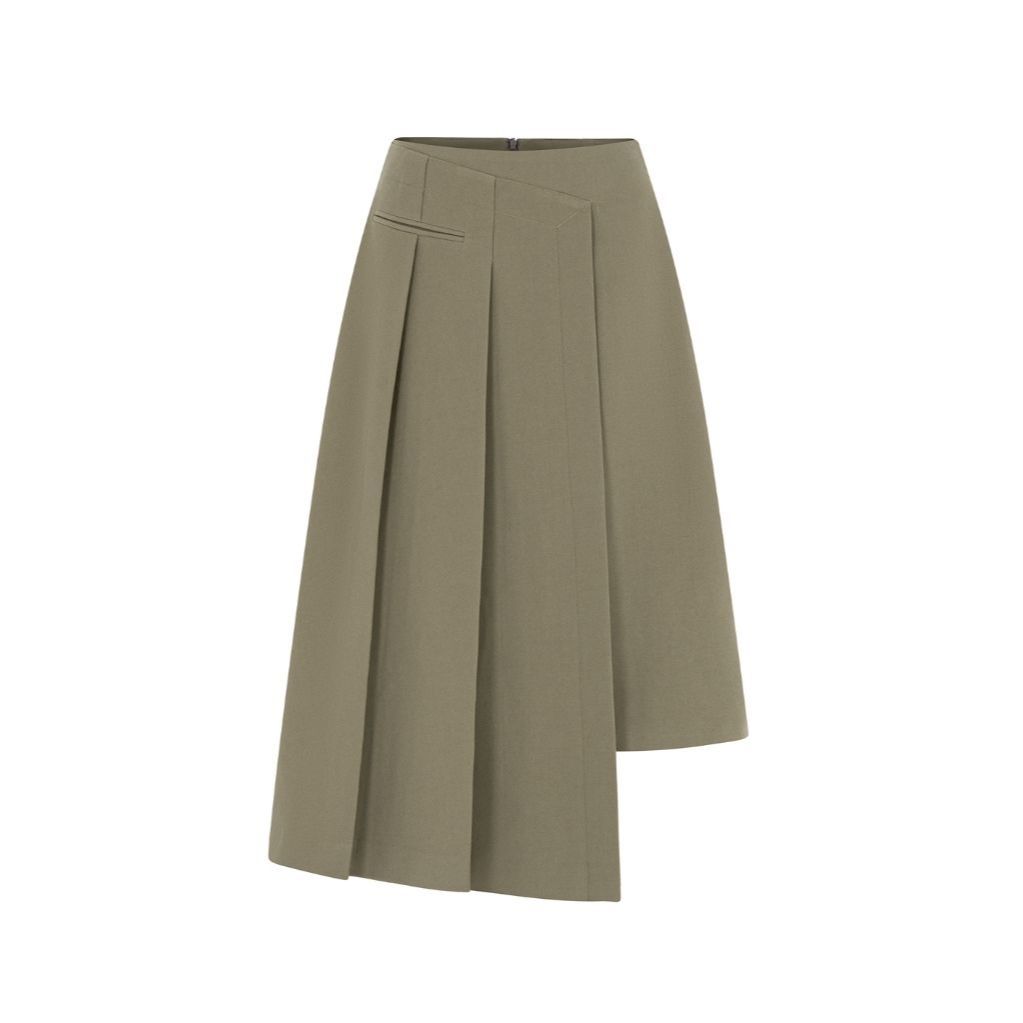 Ảnh COCO SIN - Váy Kaki Nâu Rêu Xếp Ly  - KNIT SEASON 3