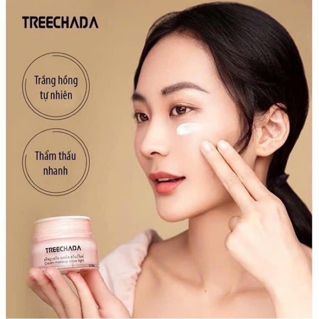 Kem Nền Tree Chada Makeup Thần Thánh, Dưỡng Da Cao Cấp Hàng Chính Hãng Thái Lan Hủ 50gr