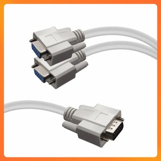 Cáp Chia 1 Ra 2 Cổng VGA – Chuyển Từ 1 Máy Tính Ra 2 Màn Hình – Dây VGA Loại Tốt – Tín Hiệu Ổn Định