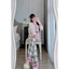 Đồ bộ ngủ nữ pijama mặc ở nhà dài tay cao cấp chất lụa Latin Freesize 46-54kg - cn160