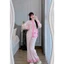Đồ bộ ngủ nữ pijama mặc ở nhà dài tay cao cấp chất lụa Latin Freesize 46-54kg - cn160