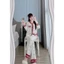 Đồ bộ ngủ nữ pijama mặc ở nhà dài tay cao cấp chất lụa Latin Freesize 46-54kg - cn160