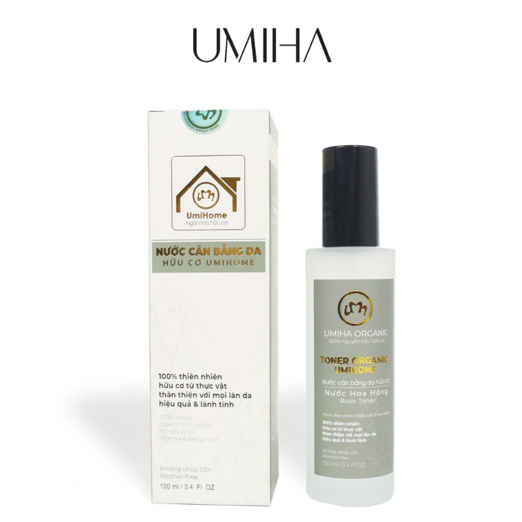 Ảnh Toner Hoa Hồng Hữu Cơ Umiha Organic 50/100ml Nước Cân Bằng, Dưỡng Trắng, Chống Lão Hoá Da 1