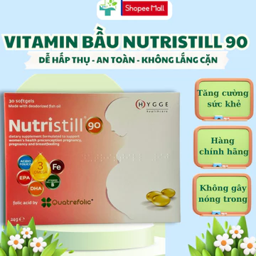 Vitamin Bầu Nutristill 90 - Bổ Sung DHA, EPA & Vitamin Cho Phụ Nữ Mang Thai & Cho Con Bú_30 Viên