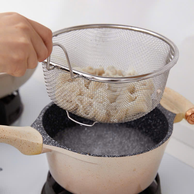 Vớt Trụng KINSGEM by Chockmen Inox Dày Dặn Vớt Rau Mỳ Lưới Chiên Ráo Dầu Đa Năng Dùng Nhà Bếp