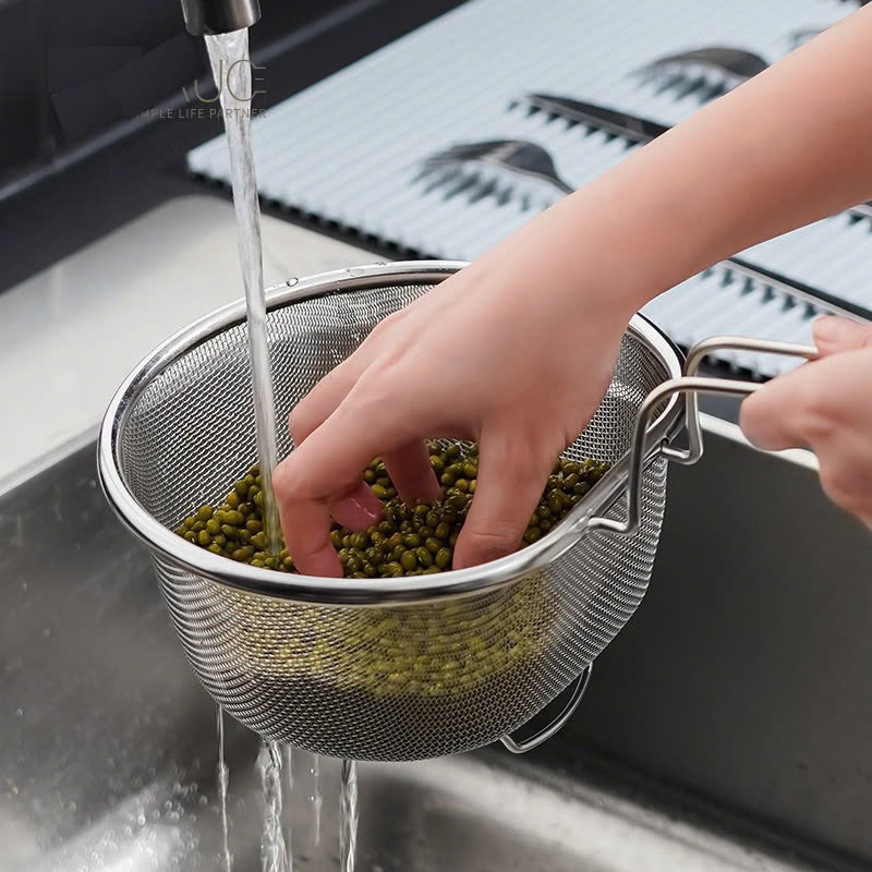 Vớt Trụng KINSGEM by Chockmen Inox Dày Dặn Vớt Rau Mỳ Lưới Chiên Ráo Dầu Đa Năng Dùng Nhà Bếp