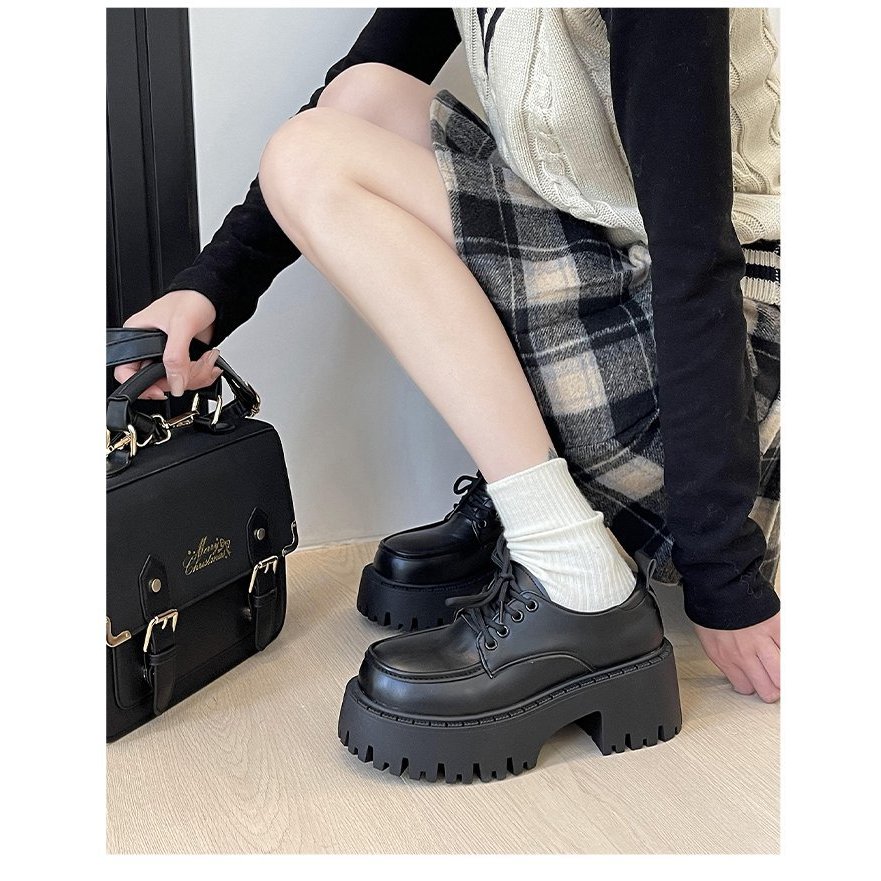 Giày Oxford Nữ Đế Cao 5cm Hack Dáng – Phong Cách Hàn Quốc Ulzzang