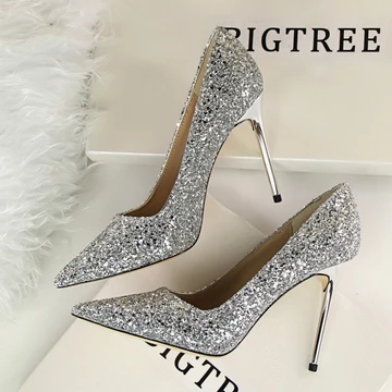 Giày cao gót bling,giay cưới cô dâu, giày cưới bling, giày cô dâu 7cm , giày cao gót bling màu bạc , giày cao gót màu ba